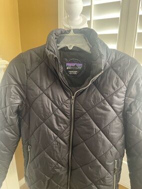 Patagonia Black Quilted Diamond-Pattern Jacket